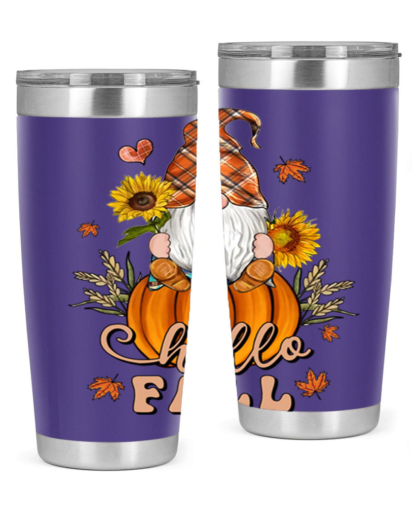 HelloFallAutumnGnome 298#- fall- Tumbler