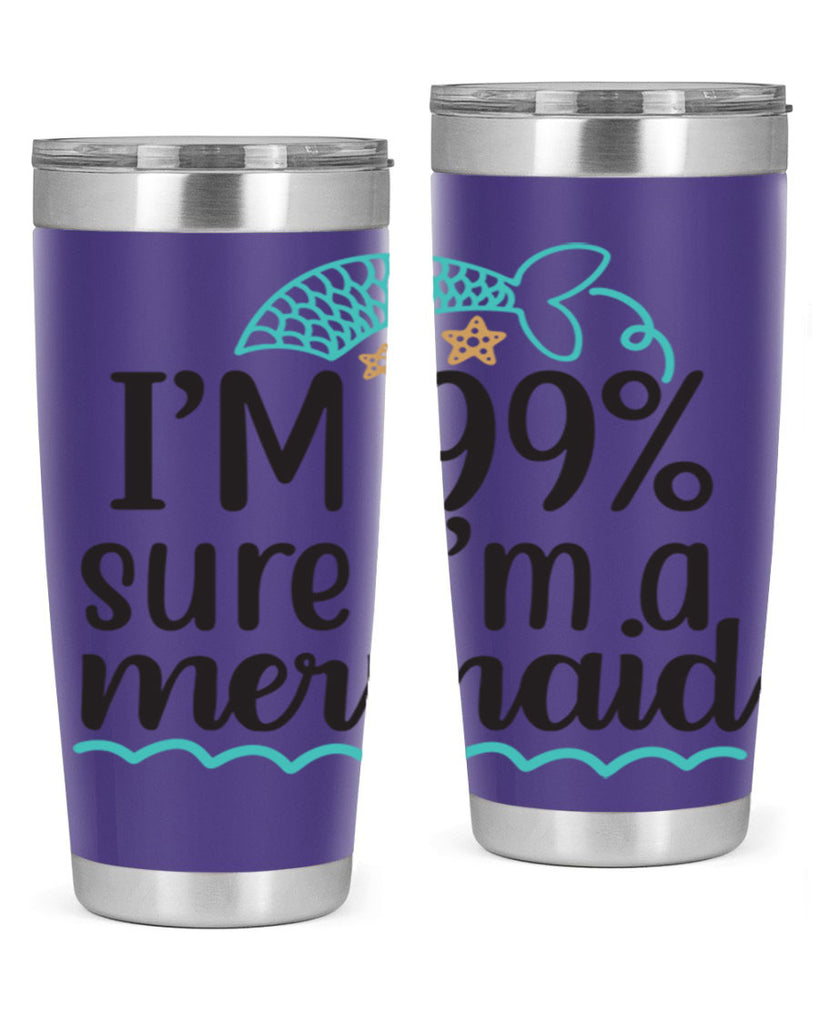 I’m sure I’m a mermaid 286#- mermaid- Tumbler