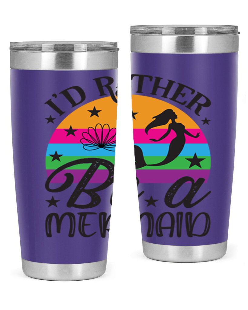 Id rather be a mermaid 236#- mermaid- Tumbler