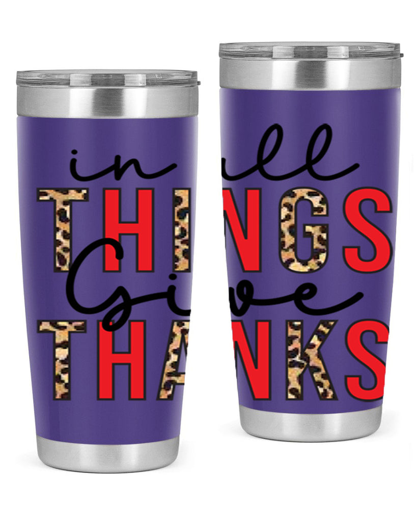 In all things give thanks 352#- fall- Tumbler