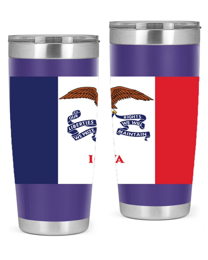 Iowa 37#- Us Flags- Tumbler