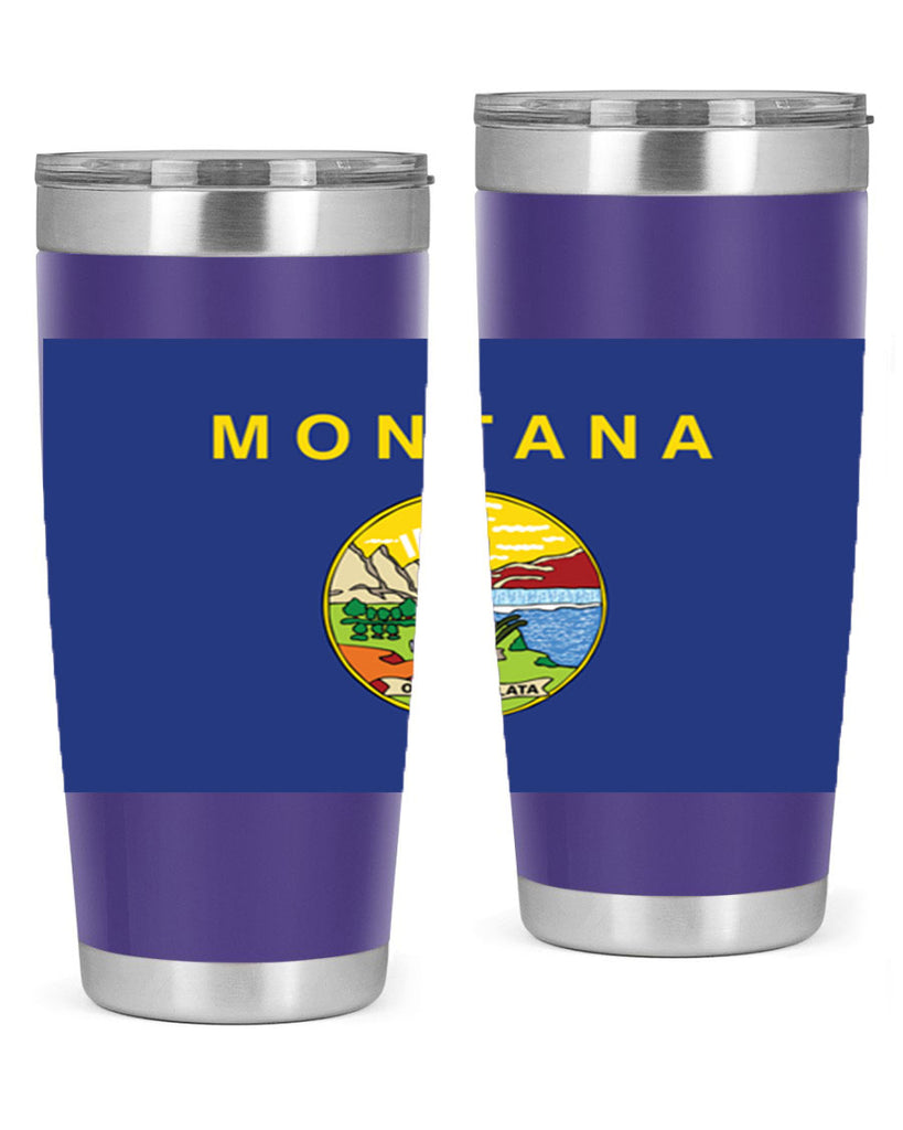 Montana 26#- Us Flags- Tumbler