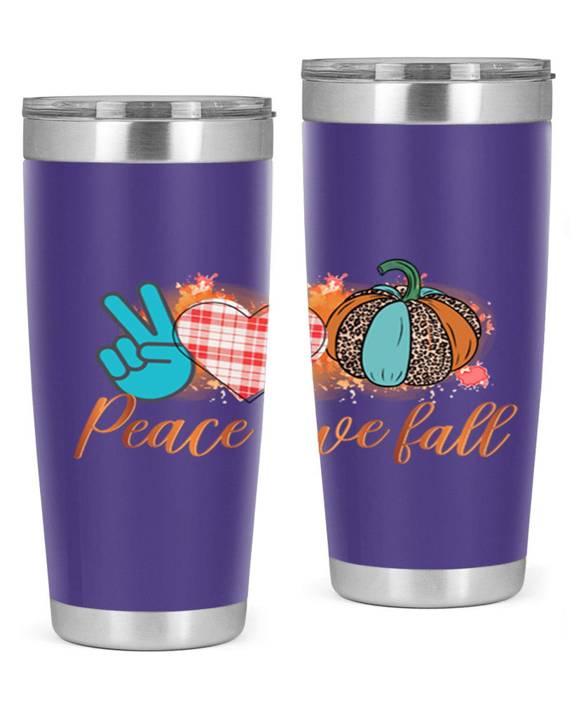 Peace Love Fall 466#- fall- Tumbler