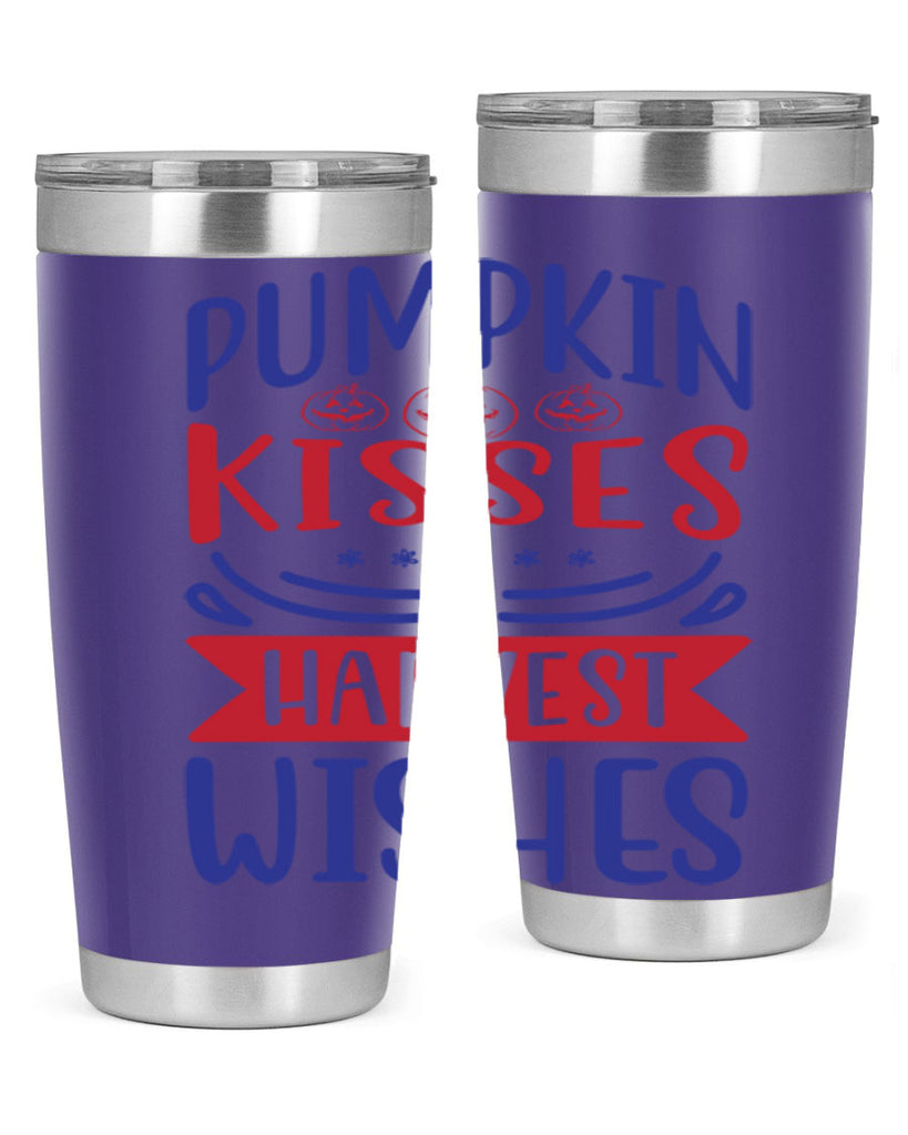 Pumpkin Kisses Harvest Wishes 522#- fall- Tumbler