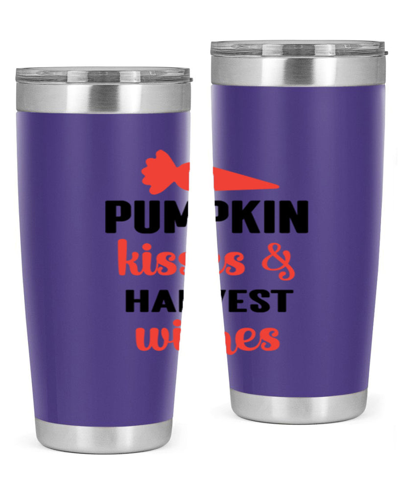 Pumpkin kisses harvest wishes 524#- fall- Tumbler