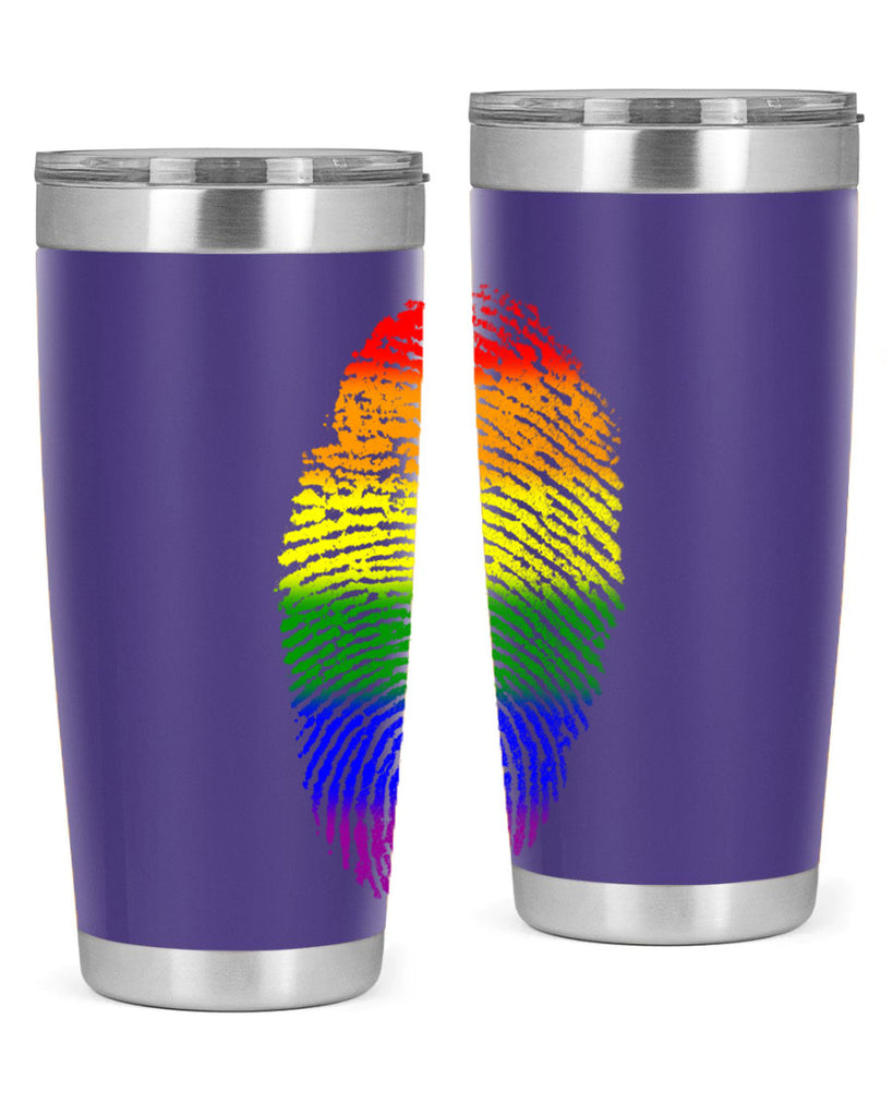 Rainbow Finger print 10#- lgbt- Tumbler