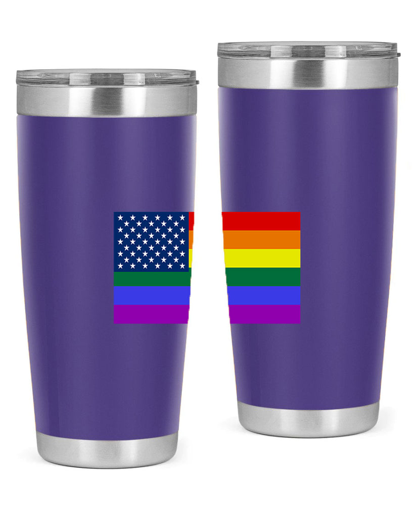 Rainbow american flag 11#- lgbt- Tumbler