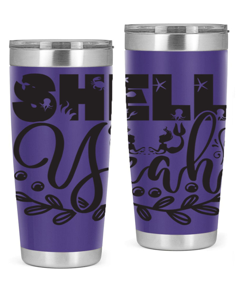 Shell yeah 595#- mermaid- Tumbler