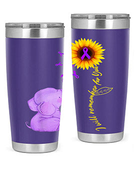 Sunflower Alzheimer Awareness shirt I Will Remember For You 215#- alzheimers- Tumbler