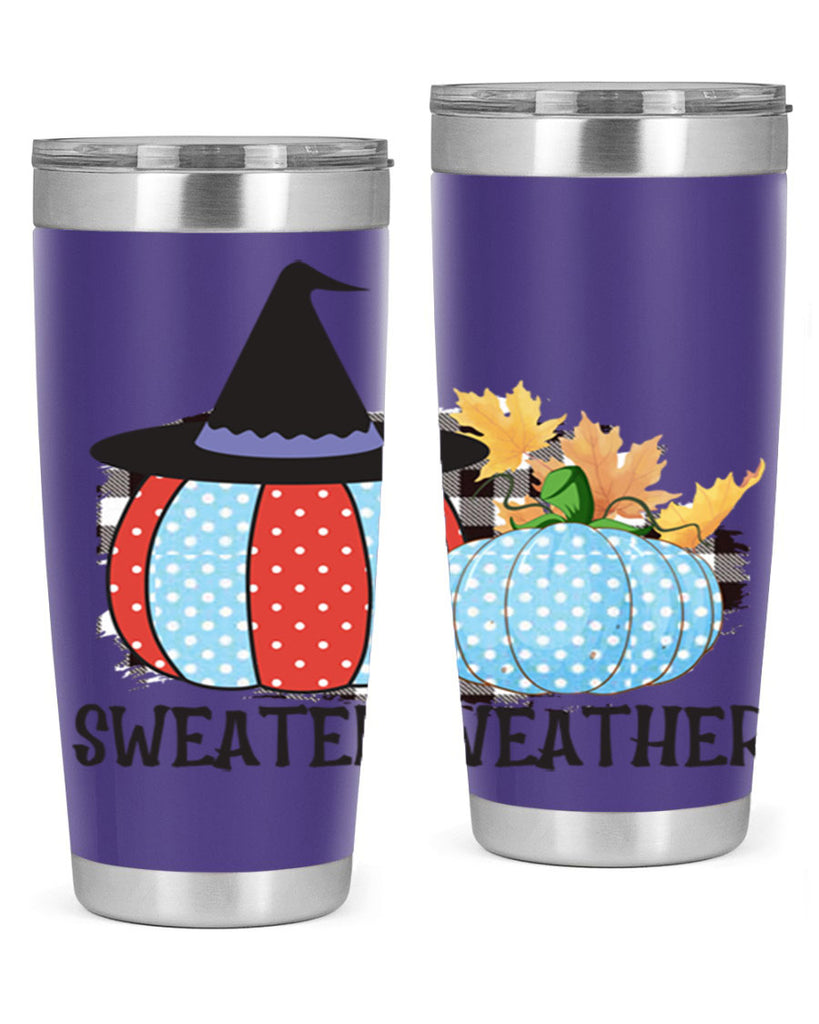 Sweater Weather Pumpkin Gnome 586#- fall- Tumbler