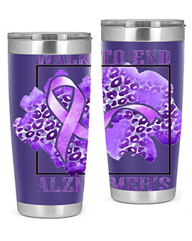 Walk o End AlzheimerS Purple Ribbon 220#- alzheimers- Tumbler