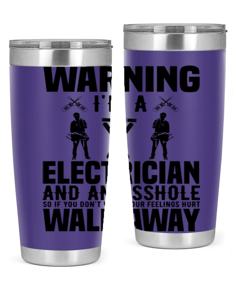 Warning Style 4#- electrician- tumbler