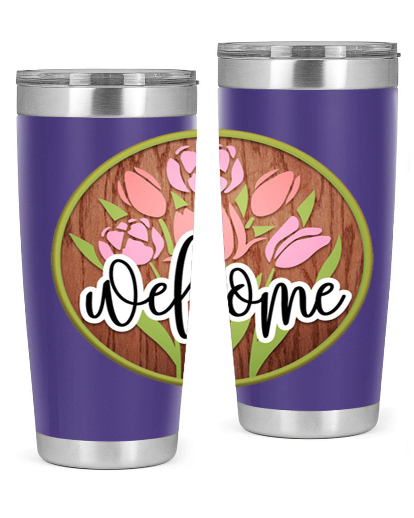 Welcome flowers bouquet Mockup570#- spring- Tumbler