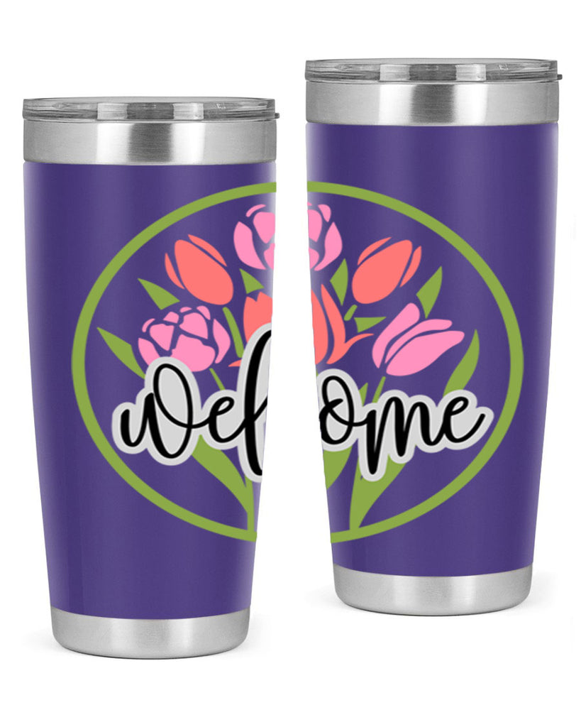 Welcome flowers bouquet571#- spring- Tumbler