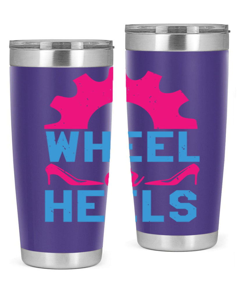 Wheel or Heels Style 8#- baby shower- tumbler