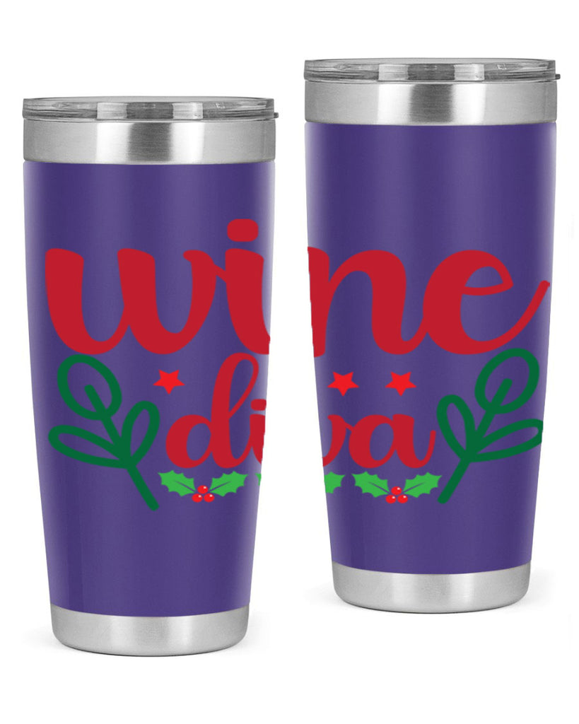 Wine Diva 482#- winter- Tumbler