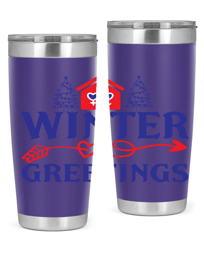 Winter Greetings 551#- winter- Tumbler