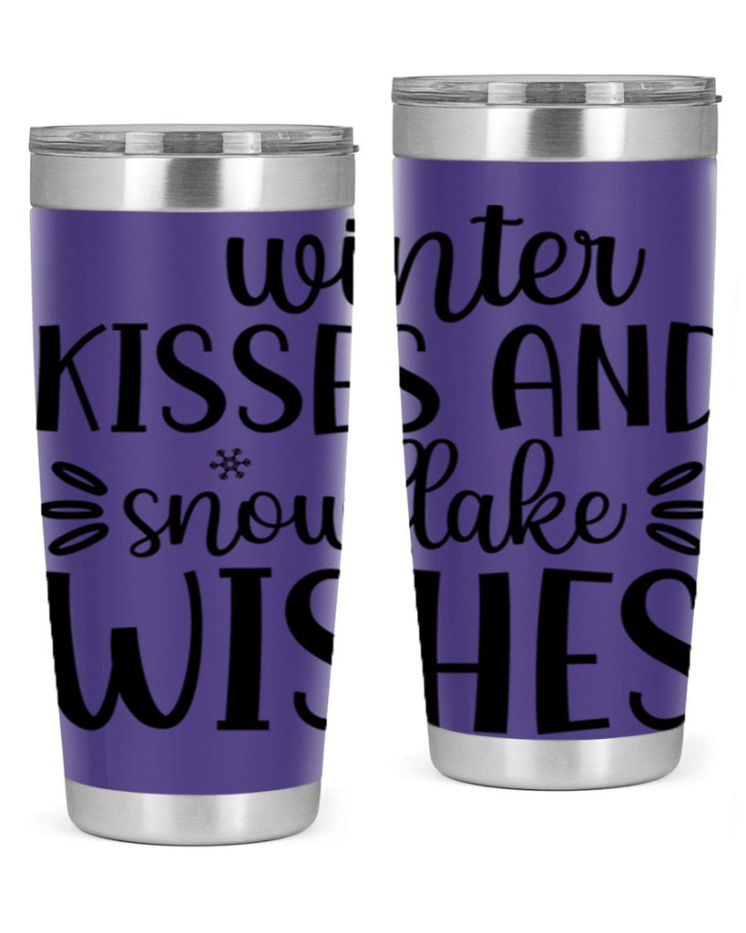 Winter Kisses And Snowflake Wishes517#- winter- Tumbler