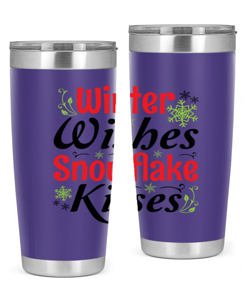 Winter Wishes Snowflake Kisses 568#- winter- Tumbler