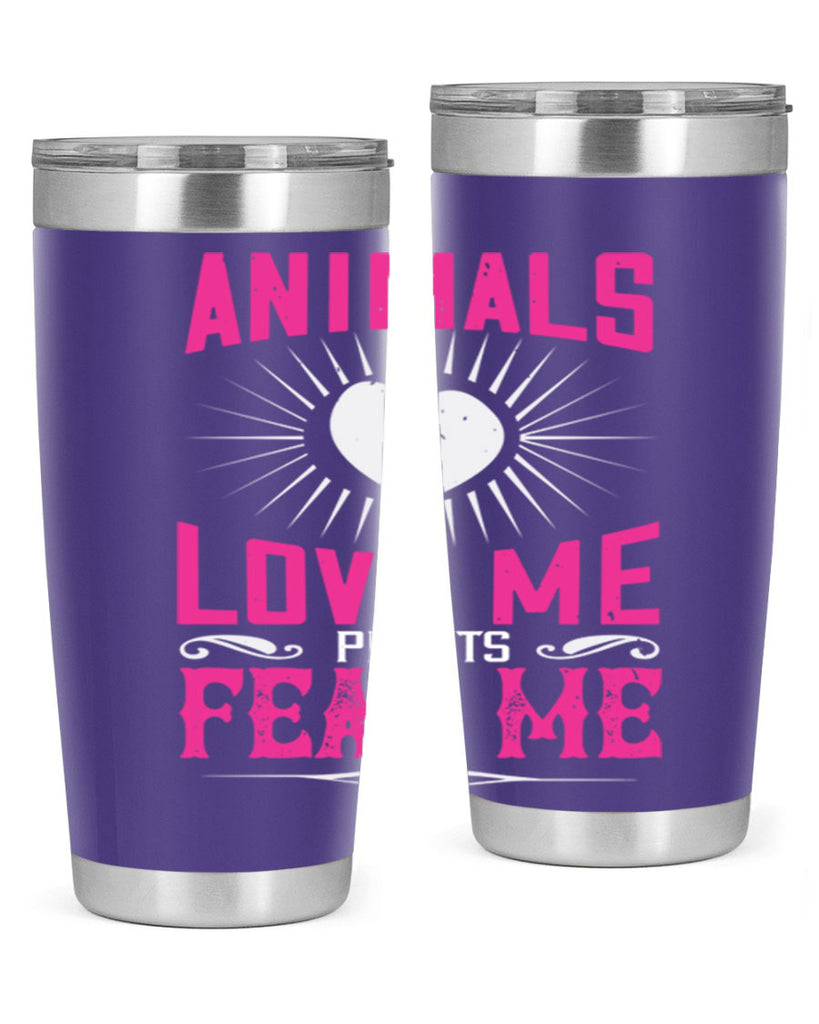 animals love me 102#- vegan- Tumbler