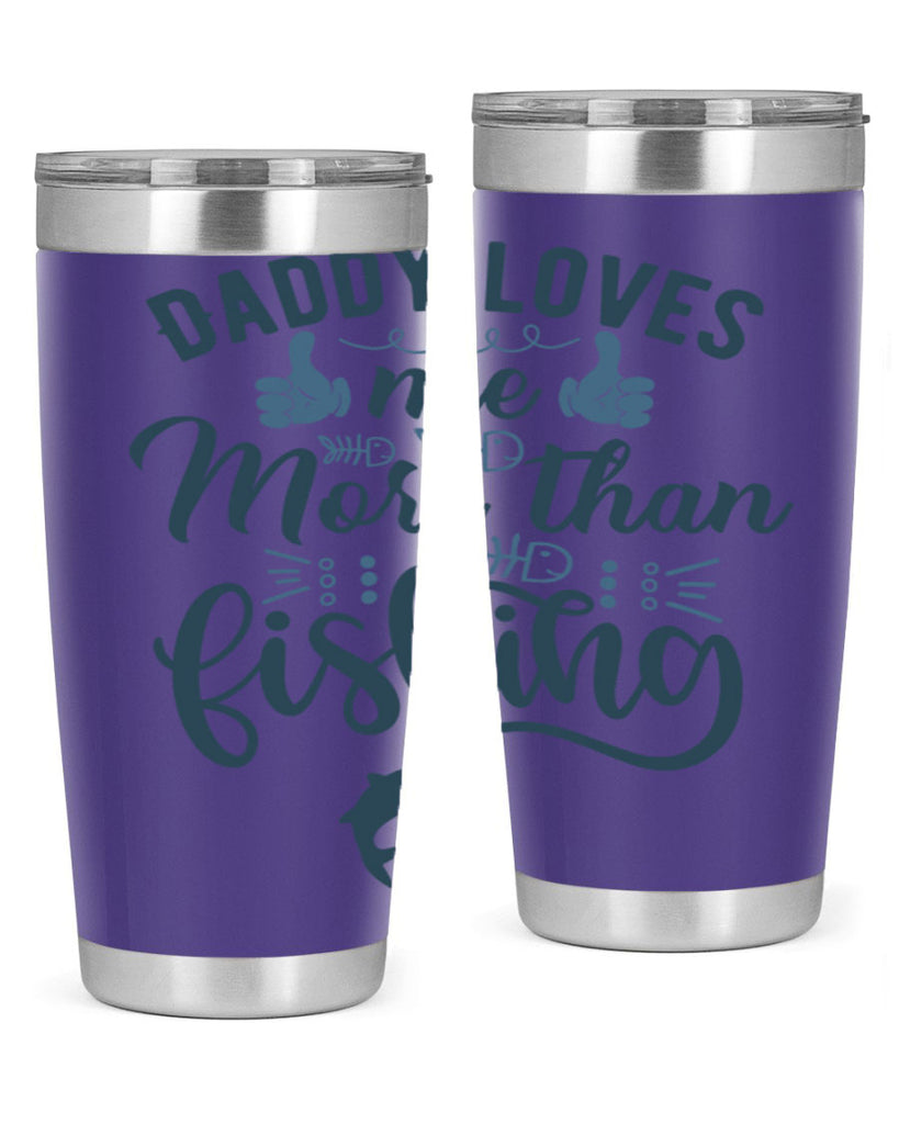 daddy loves me 167#- fishing- Tumbler