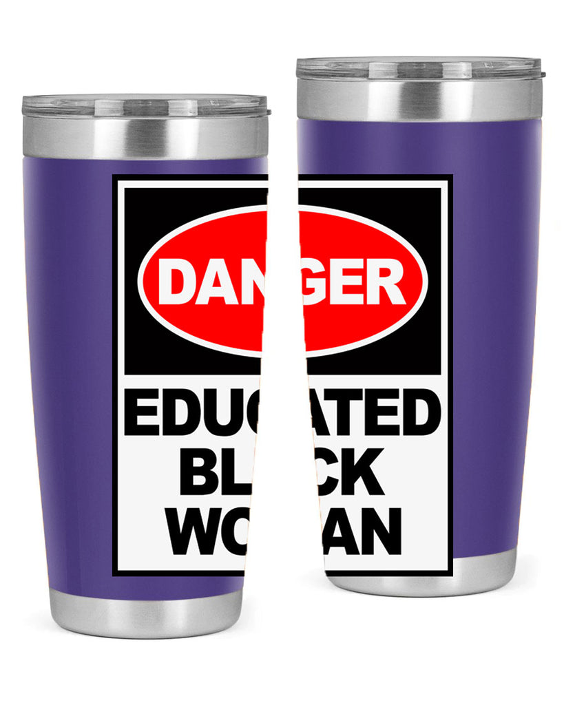 danger educated black  woman 176#- black words phrases- Cotton Tank