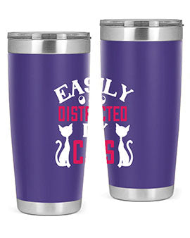 easily distracted by cats Style 46#- cat- Tumbler
