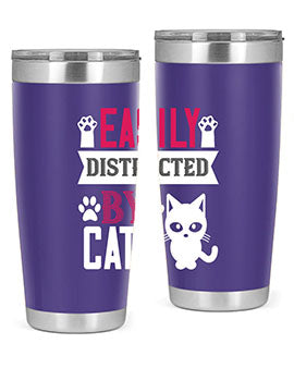 easily distracted by cats Style 47#- cat- Tumbler