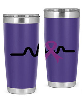 heartbeat with alzheimers cancer 155#- alzheimers- Tumbler