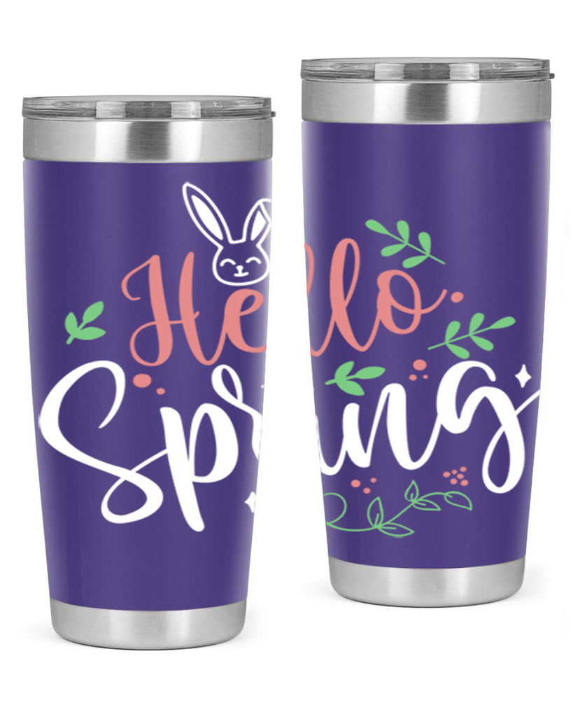 hello spring 77#- easter- Tumbler