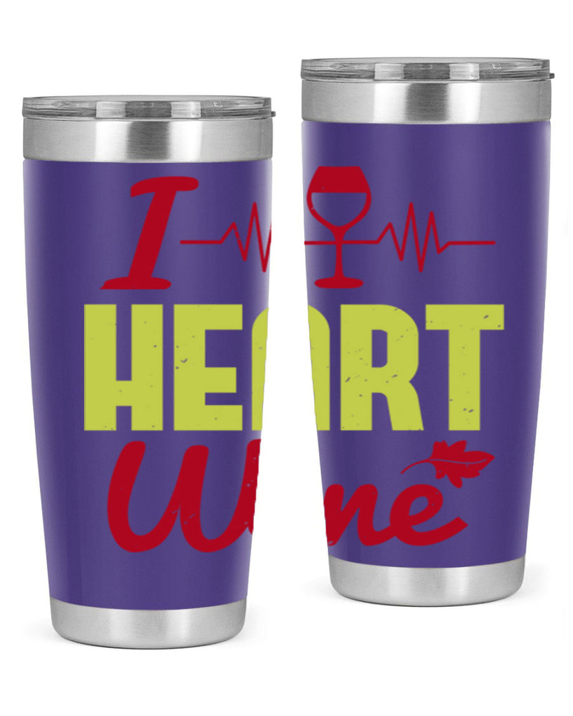 i heart wine 211#- wine- Tumbler