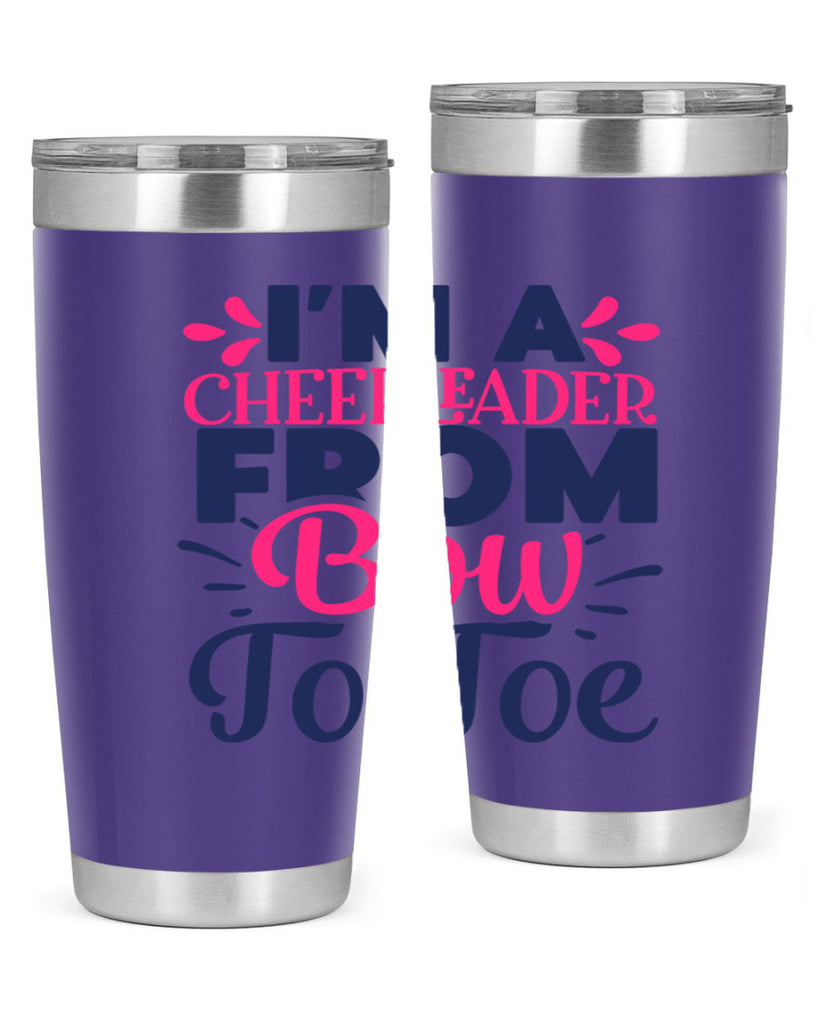 im a cheerleader bow to toe 1741#- cheer- Tumbler