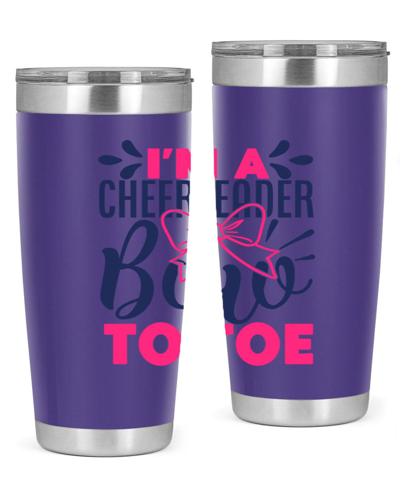 im a cheerleader bow to toe 1742#- cheer- Tumbler