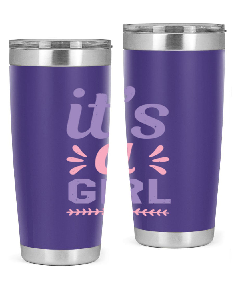 its a girl Style 32#- baby shower- tumbler