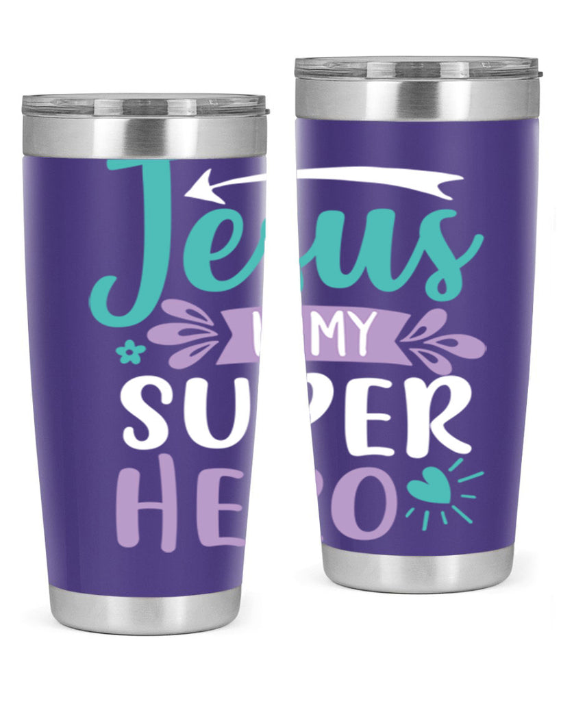 jesus is my superhero 71#- easter- Tumbler