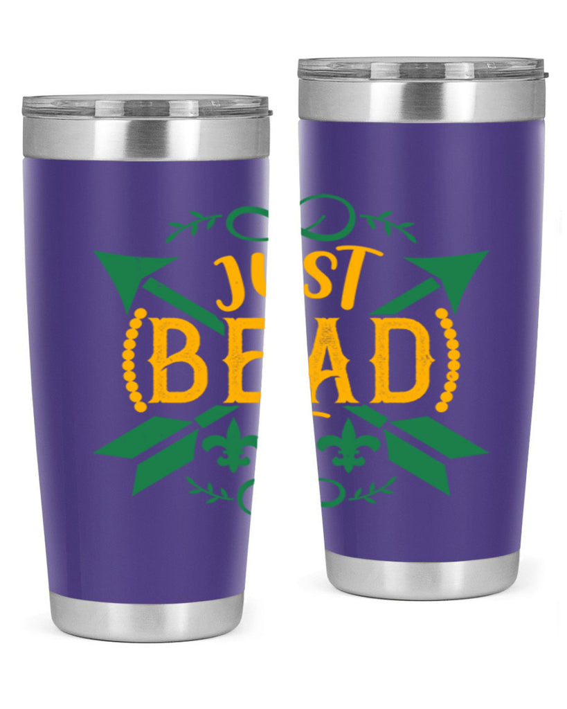 just bead it 56#- mardi gras- Tumbler