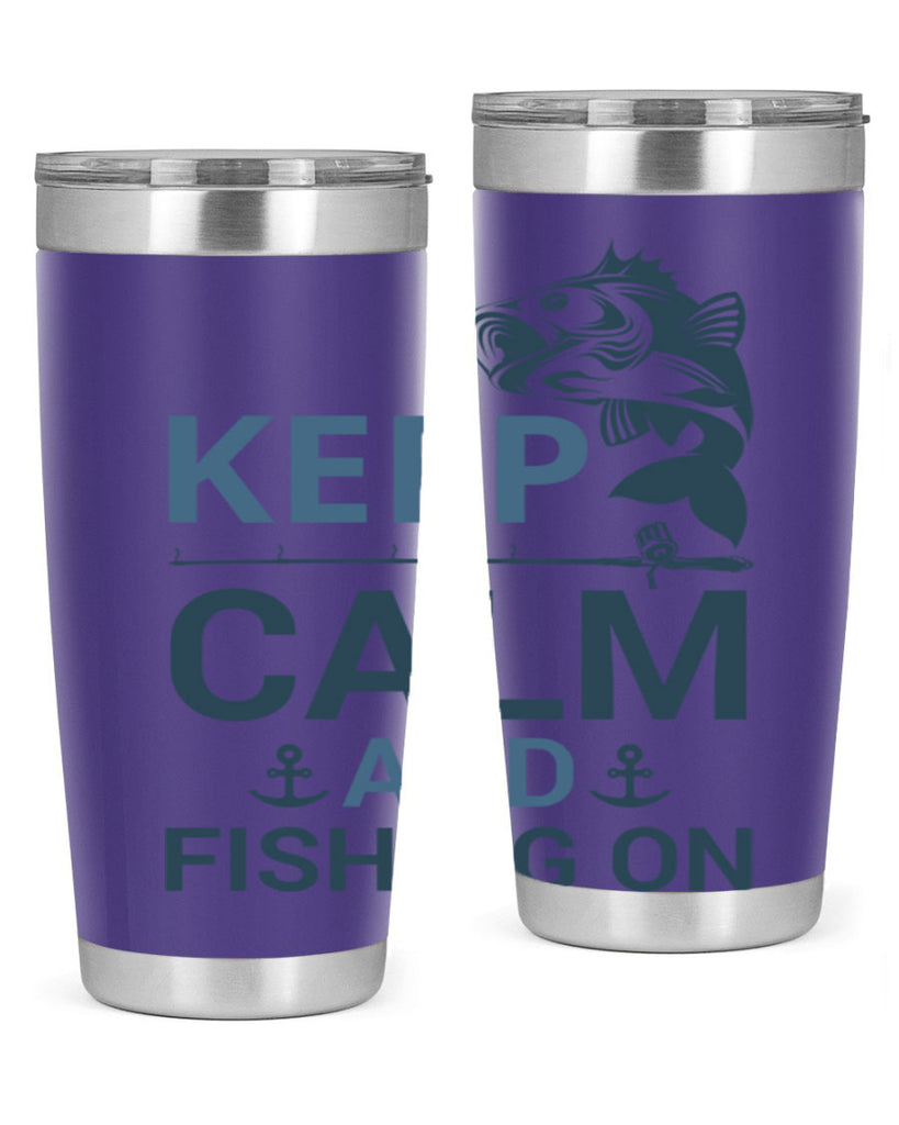 keep calm 65#- fishing- Tumbler