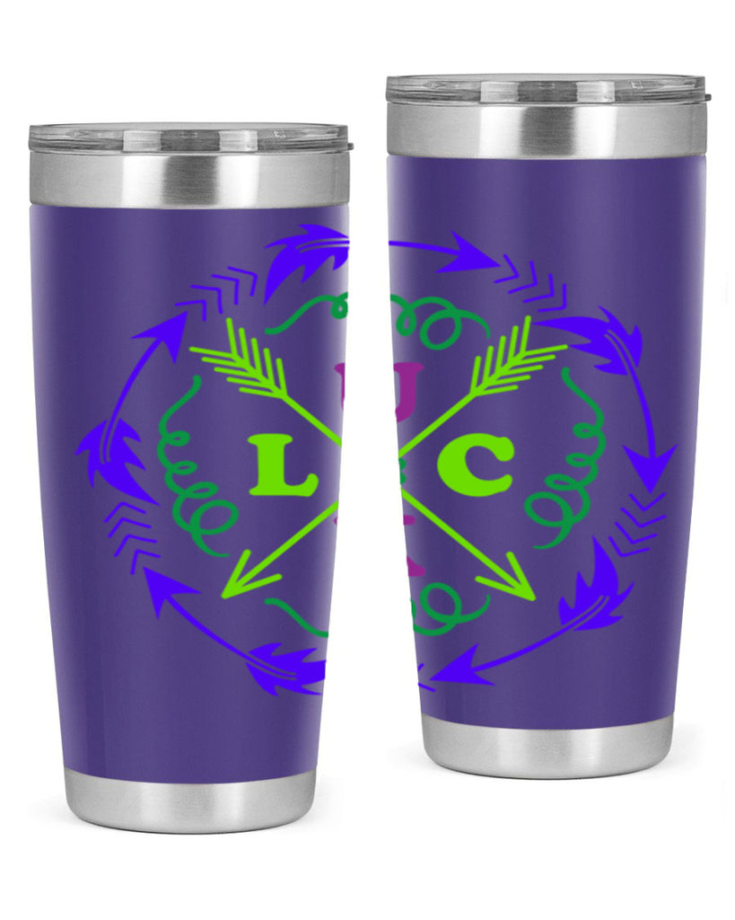 luck 17#- mardi gras- Tumbler