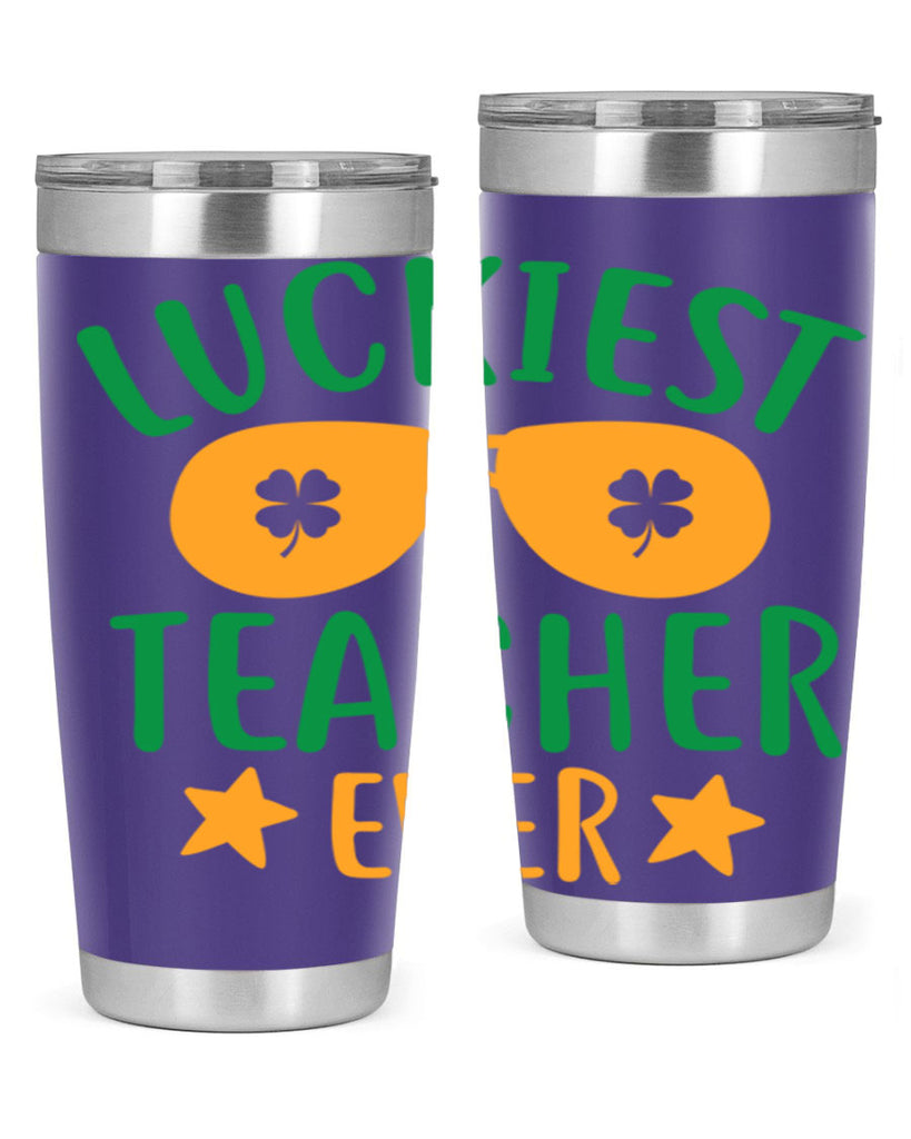 luckiest teacher ever 13#- mardi gras- Tumbler