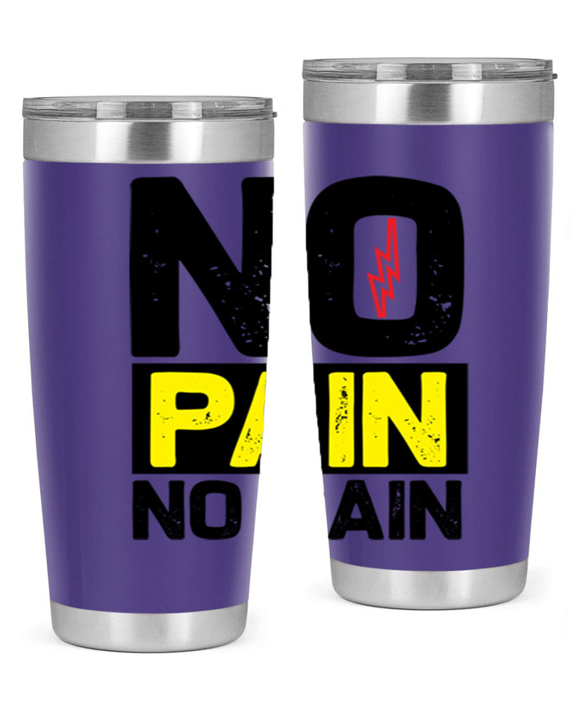 no pain no gain 5#- gym- Tumbler