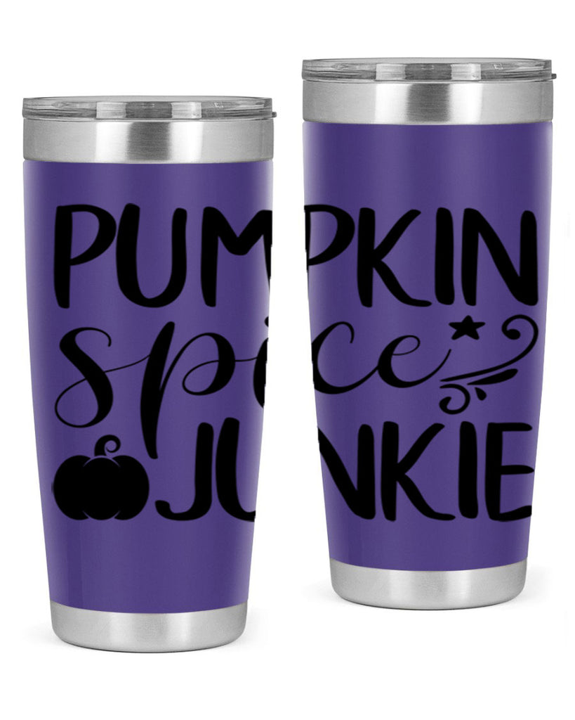 pumpkin spice junkie 548#- fall- Tumbler