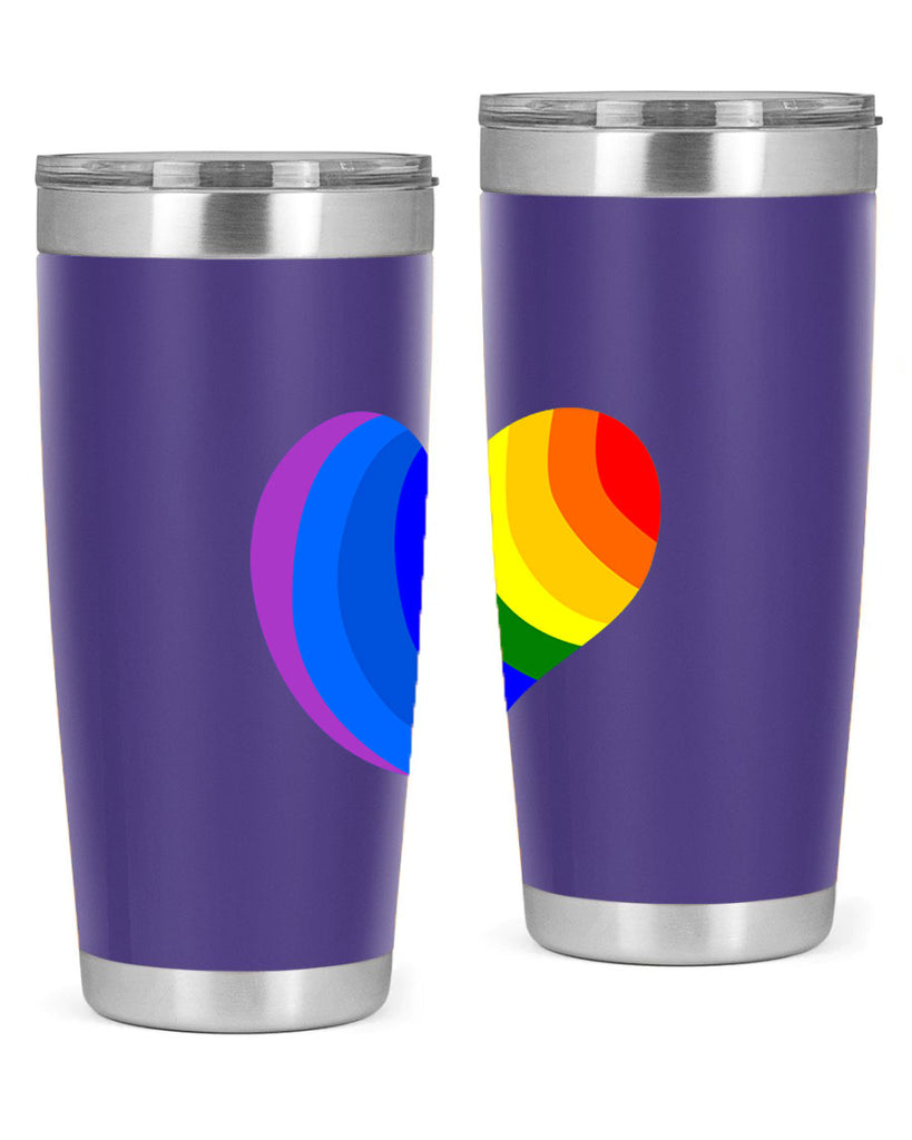 rainbow heart wavy 7#- lgbt- Tumbler