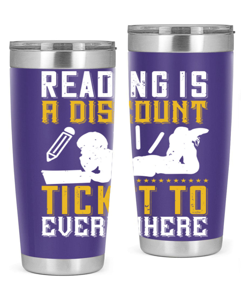 reading is a discount ticket to everywhere 16#- reading- Tumbler