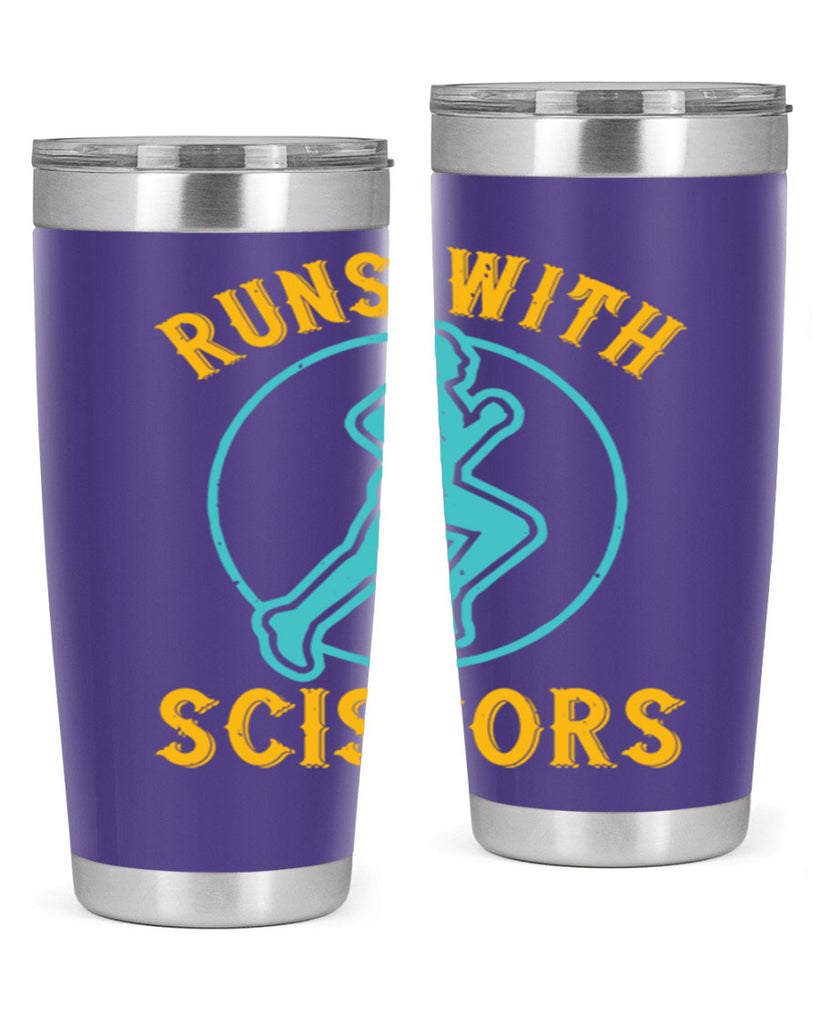 run with sclssors 25#- running- Tumbler