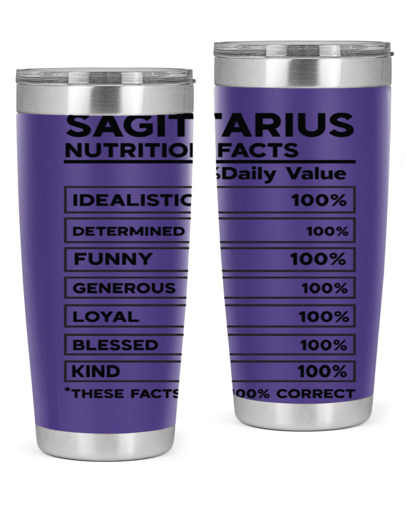 sagittarius Nutrition Facts 400#- zodiac- Tumbler