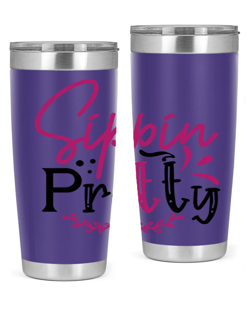 sippin pretty 161#- wine- Tumbler