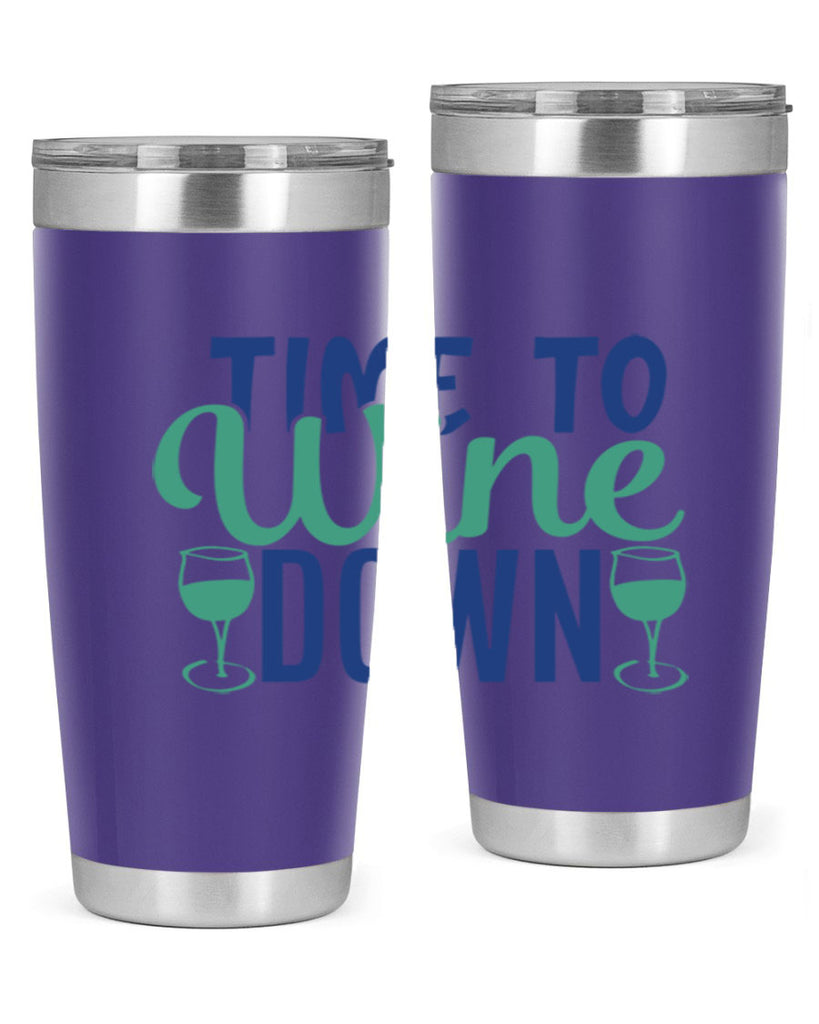 time to wine down 150#- wine- Tumbler