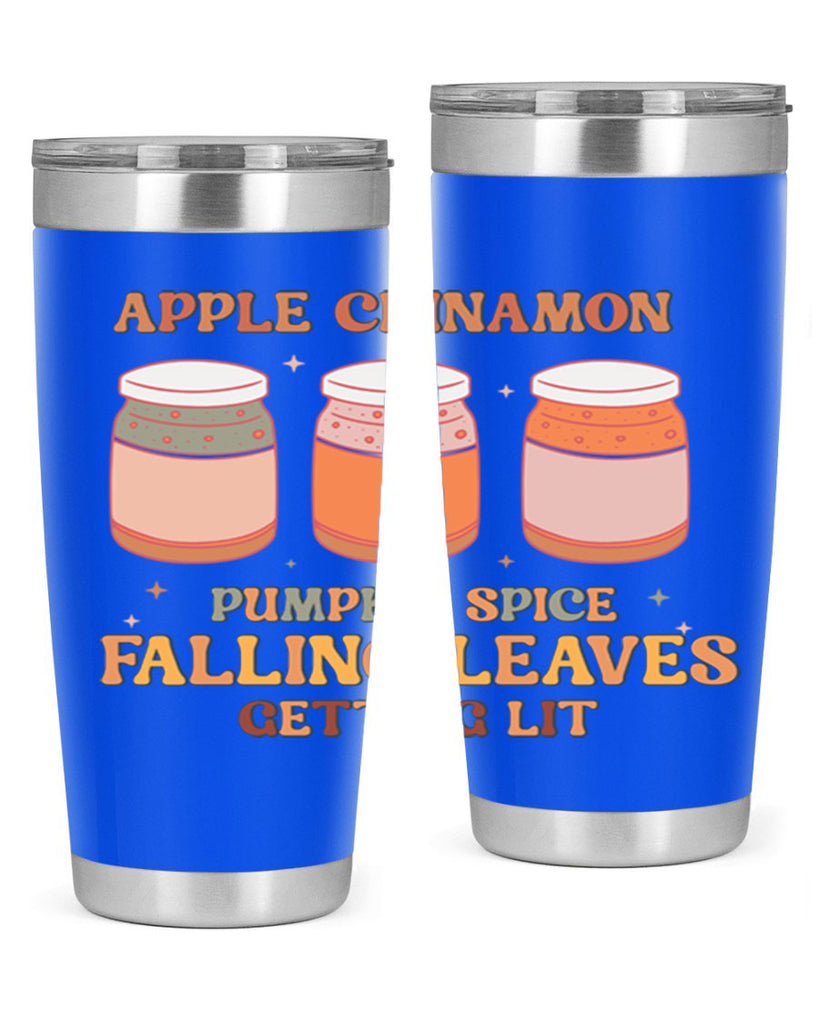 Apple Cinnamon Pumpkin Spice Falling Leaves Getting Lit 12#- fall- Tumbler