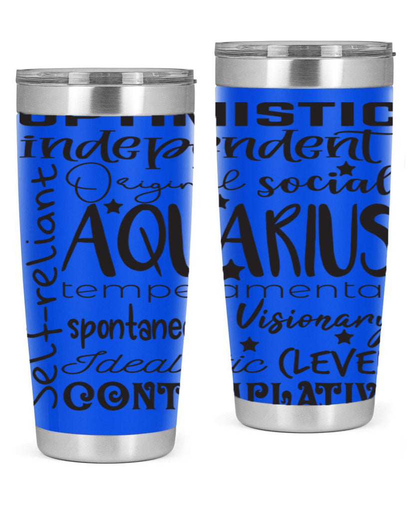 Aquarius 563#- zodiac- Tumbler