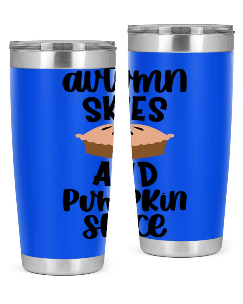 Autumn Skies And Pumpkin Spice 477#- fall- Tumbler